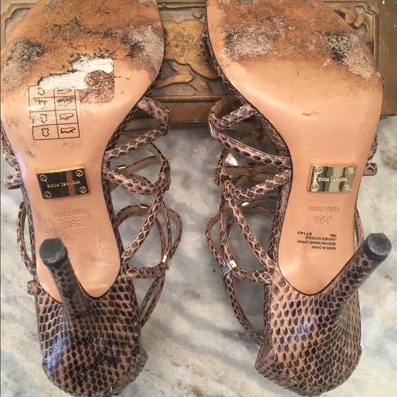 Michael Kors Leather Embossed Snakeskin Heels - Picture 10 of 10